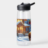 Kerst/Winter Herten Lodge Waterfles (Links)