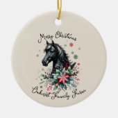 Kerst Winter Horse Equestrian Keramisch Ornament (Voorkant)