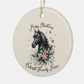 Kerst Winter Horse Equestrian Keramisch Ornament (Links)