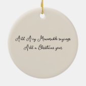 Kerst Winter Horse Equestrian Keramisch Ornament (Achterkant)