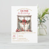 Kerst Winter Housewarming Party Nieuw Huis Kaart (Staand voorkant)