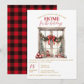 Kerst Winter Housewarming Party Nieuw Huis Kaart (Voorkant / Achterkant)