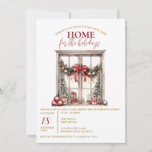 Kerst Winter Housewarming Party Nieuw Huis Kaart