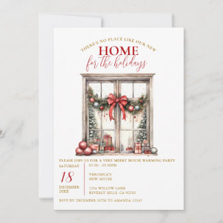 Kerst Winter Housewarming Party Nieuw Huis Kaart
