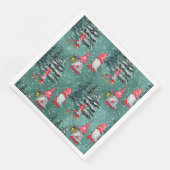 Kerst Winter Kabouters Servet (Hoek)