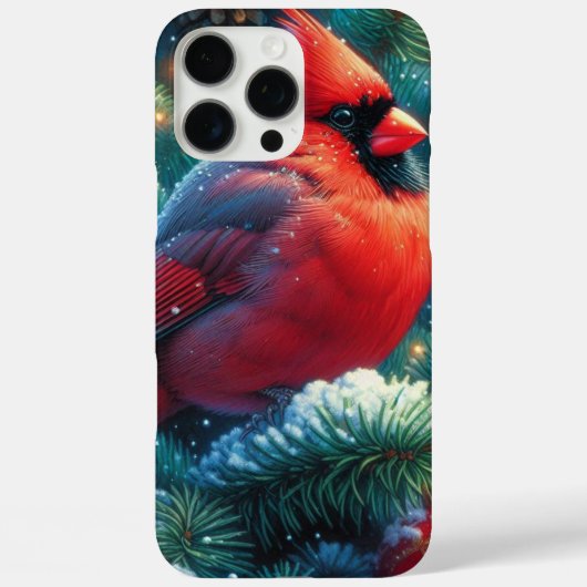 Kerst/winter kardinaal Case-Mate iPhone case (Achterkant)
