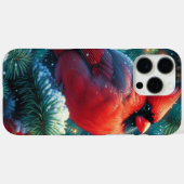 Kerst/winter kardinaal Case-Mate iPhone case (Achterkant (horizontaal))