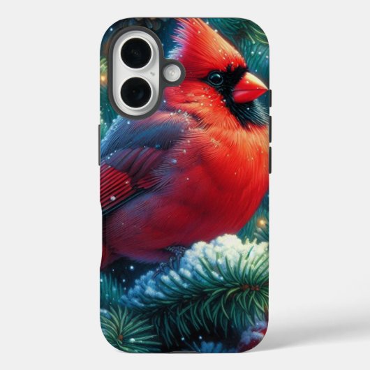 Kerst/winter kardinaal Case-Mate iPhone case (Achterkant)