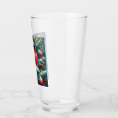 Kerst/winter kardinaal glas (Links)