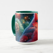 Kerst/winter kardinaal mok (Voorkant links)