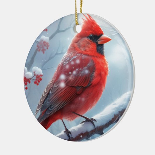  Kerst Winter Kardinaal Ornamenten, Keramisch Ornament (Links)