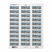 Kerst Winter Kardinaal Retouradreslabels Etiket (Full Sheet)
