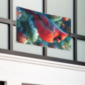 Kerst/winter kardinaal spandoek (Buitenkant Gebouw)