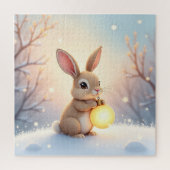 Kerst Winter Konijn Puzzel (Verticaal)