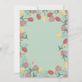 Kerst Winter Lam Florale Rand Illustratie Save The Date (Achterkant)