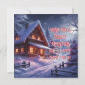 Kerst Winter Landschap Kerstfeest Kaart (Achterkant)