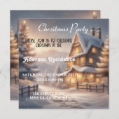 Kerst Winter Landschap Kerstfeest Kaart (Voorkant / Achterkant)