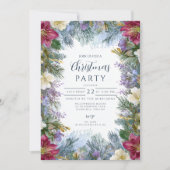 Kerst Winter Lavendel Bloeit Kaart (Voorkant)