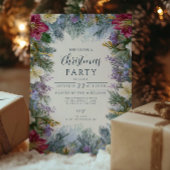 Kerst Winter Lavendel Bloeit Kaart