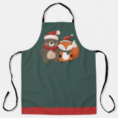 Kerst/Winter Lieve Beer & Vos Schort (Voorkant)