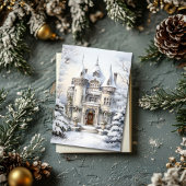 Kerst Winter Mansion Flat Kaart