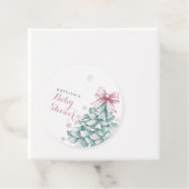 Kerst Winter Meisje Baby shower Bedankjes Labels (In situ)