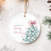 Kerst Winter Meisje Baby shower Bedankjes Labels