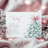 Kerst Winter Meisje Baby shower Boeken voor Baby Informatiekaartje