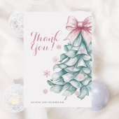 Kerst Winter Meisje Baby shower Dank u kaart