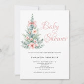 Kerst Winter Meisje Baby shower Kaart