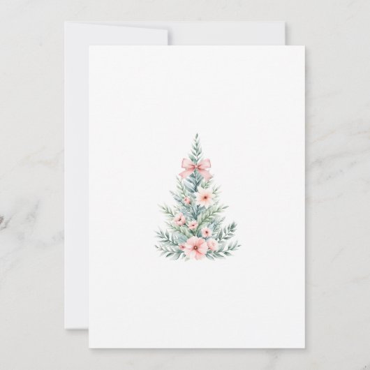 Kerst Winter Meisje Baby shower Kaart (Achterkant)