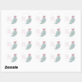 Kerst Winter Meisje Baby shower Ronde Sticker (Vel)