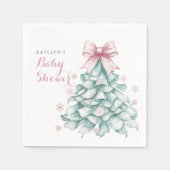 Kerst Winter Meisje Baby shower Servet (Voorkant)