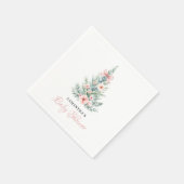 Kerst Winter Meisje Baby shower Servet (Hoek)