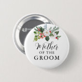 Kerst Winter Moeder van de Bruidegom Bruidsfeestje Ronde Button 5,7 Cm (Voorkant /achterkant)
