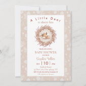 Kerst Winter Neutrale Beige Baby shower Herten Kaart (Voorkant)