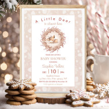 Kerst Winter Neutrale Beige Baby shower Herten
