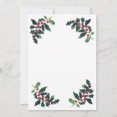 Kerst Winter Pine Tree Waterverf Bruiloft Kaart (Achterkant)