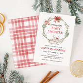Kerst Winter Rendier Baby Shower Kaart