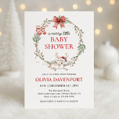 Kerst Winter Rendier Baby Shower Kaart