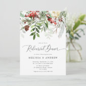 Kerst winter repetitie dinerfoto kaart (Staand voorkant)