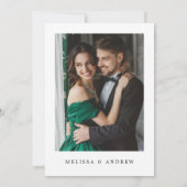 Kerst winter repetitie dinerfoto kaart (Achterkant)