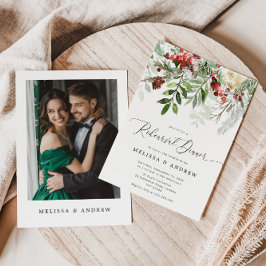 Kerst winter repetitie dinerfoto kaart