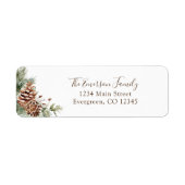 Kerst Winter Retouradres Label (Voorkant)