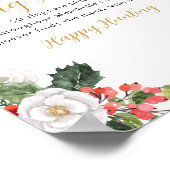 Kerst Winter Ring Jacht Bruidsdouche Spel Poster (Hoek)