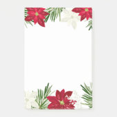 Kerst Winter Rode Vette Poinsettia Post-it® Notes (Voorkant)