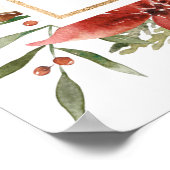 Kerst Winter Rood Bruiloft Feest Welkom Bord Poster (Hoek)