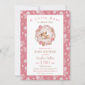 Kerst Winter Roze Herten Pine Cone Baby shower Kaart (Voorkant)