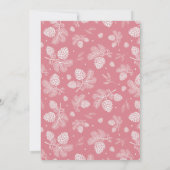 Kerst Winter Roze Herten Pine Cone Baby shower Kaart (Achterkant)