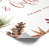 Kerst Winter Rustiek Vrijgezellenfeest Kaarten Cad Poster (Hoek)